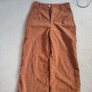 shein corduroy pants brown